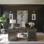 10 Elegant Ideas for a Sophisticated Home Office with Dark Wood Paneling
