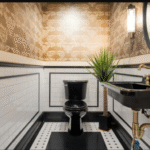 10 Stunning Ideas for a Black, White, and Gold Bathroom Decor